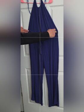 Love Culture Royal Blue Halter Jumpsuit